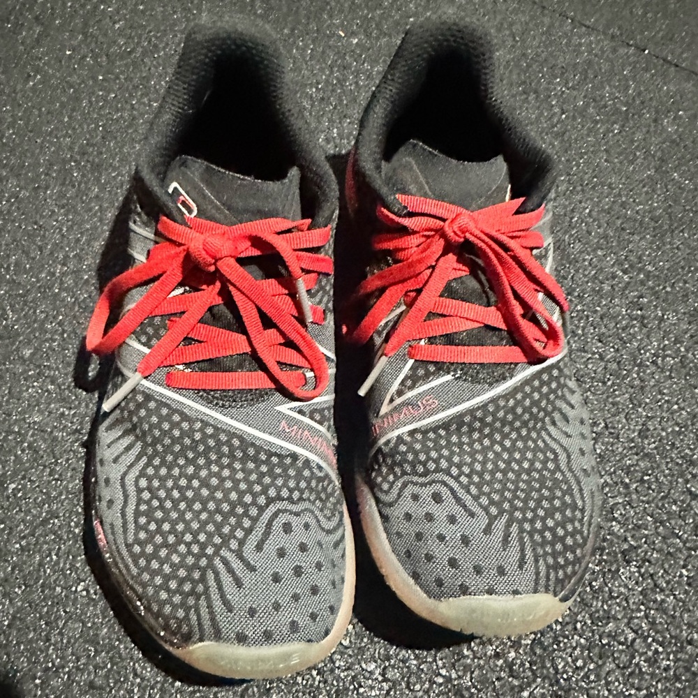 New Balance Gray and Red Athletic Shoes